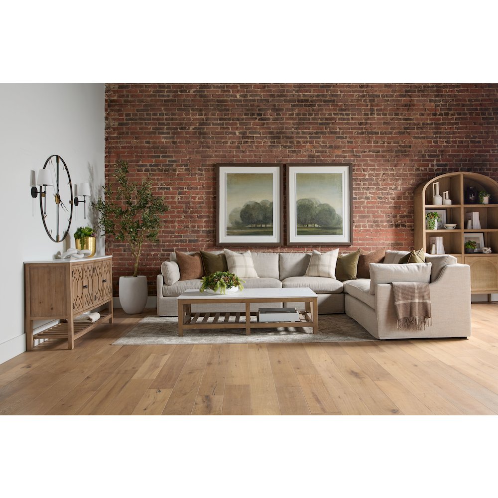Stitch & Hand - Upholstery Transitional Lena Modular Slipcover Corner Chair. Picture 15