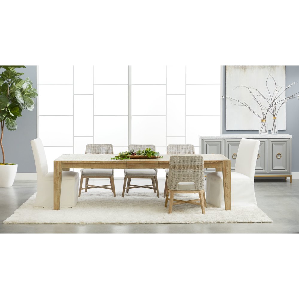 Transitional Levi Slipcover Dining Chair, Set of 2. Picture 14