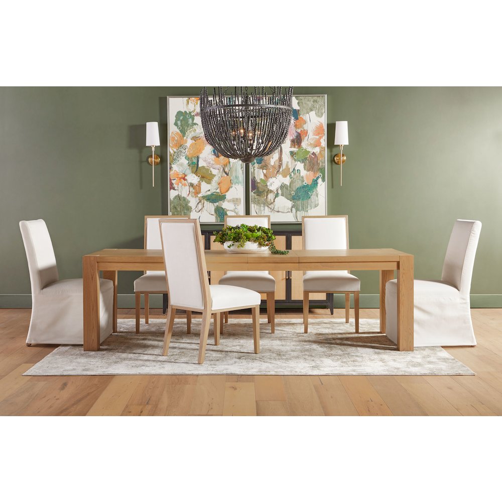Transitional Levi Slipcover Dining Chair, Set of 2. Picture 21