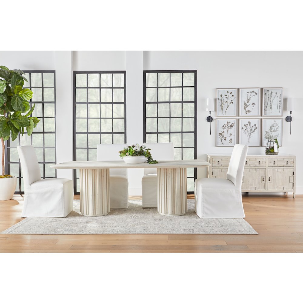 Transitional Levi Slipcover Dining Chair, Set of 2. Picture 23