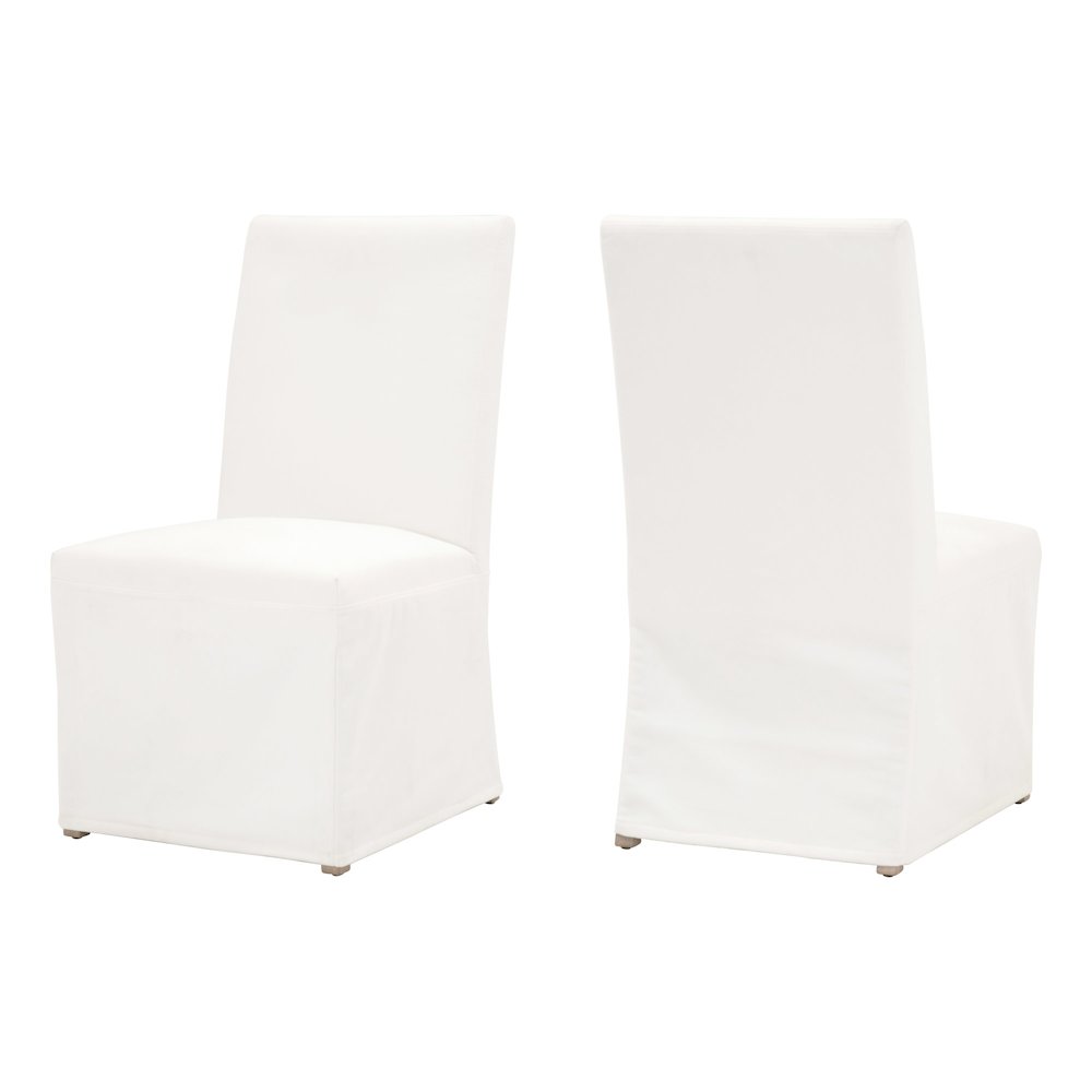 Transitional Levi Slipcover Dining Chair, Set of 2. Picture 24