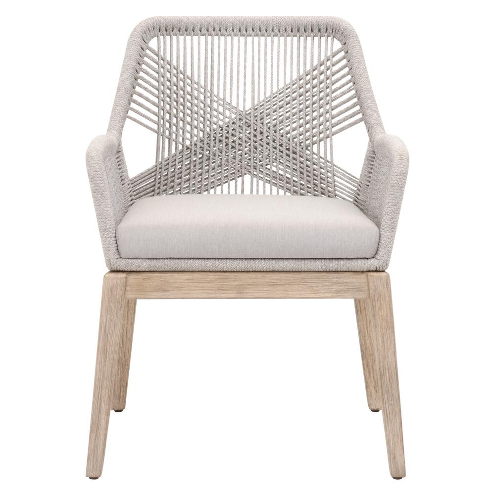 Loom Arm Chair, Set of 2, Natural Gray Mahogany. Picture 1