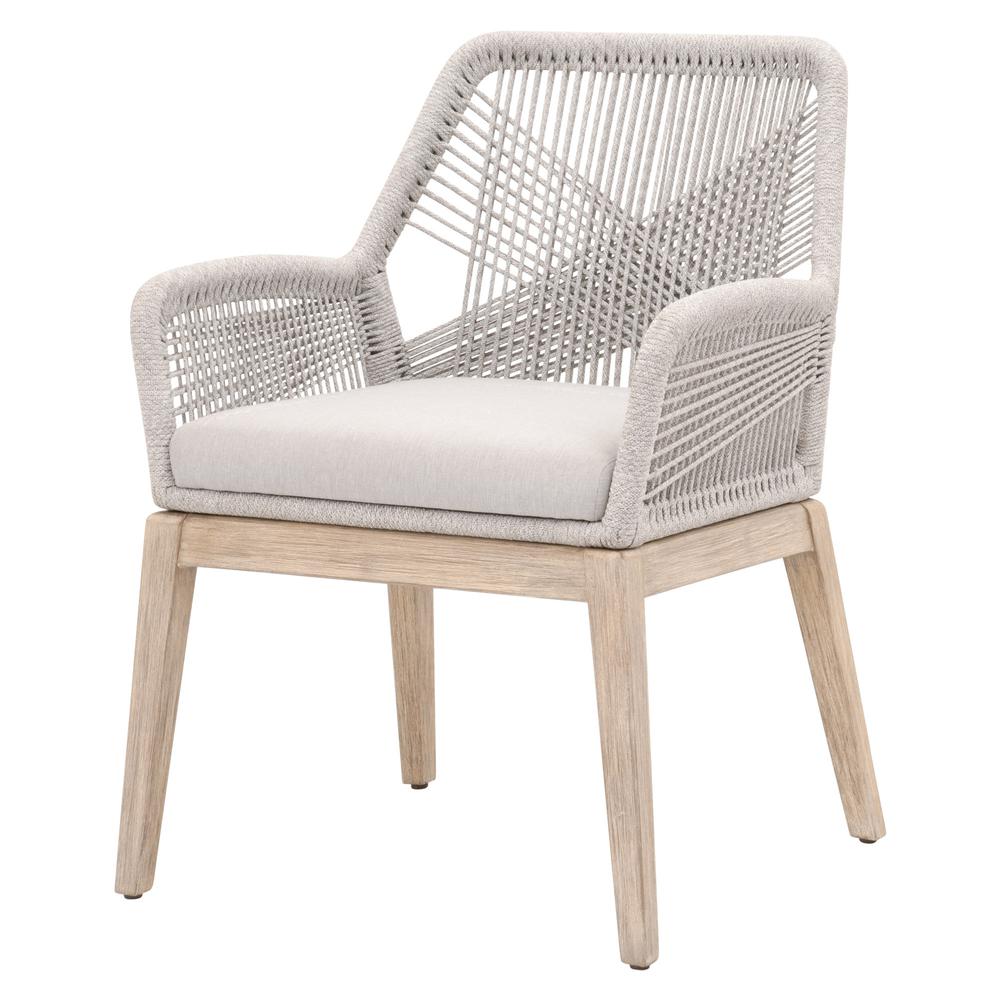 Loom Arm Chair, Set of 2, Natural Gray Mahogany. Picture 2