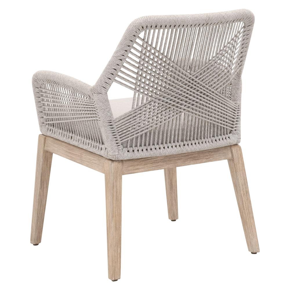Loom Arm Chair, Set of 2, Natural Gray Mahogany. Picture 4
