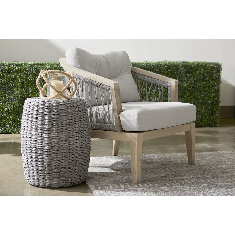 Woven Transitional Loom Accent Table. Picture 3