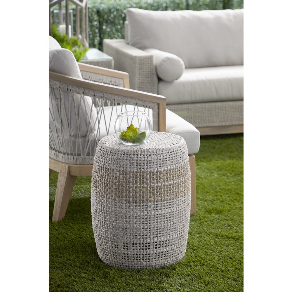 Woven Transitional Loom Accent Table. Picture 3