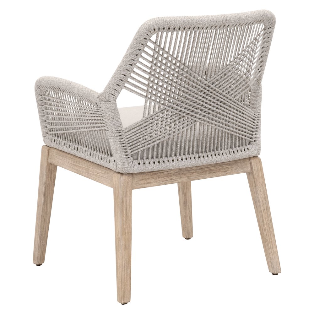 Woven Transitional Loom Arm Chair, Set of 2. Picture 4