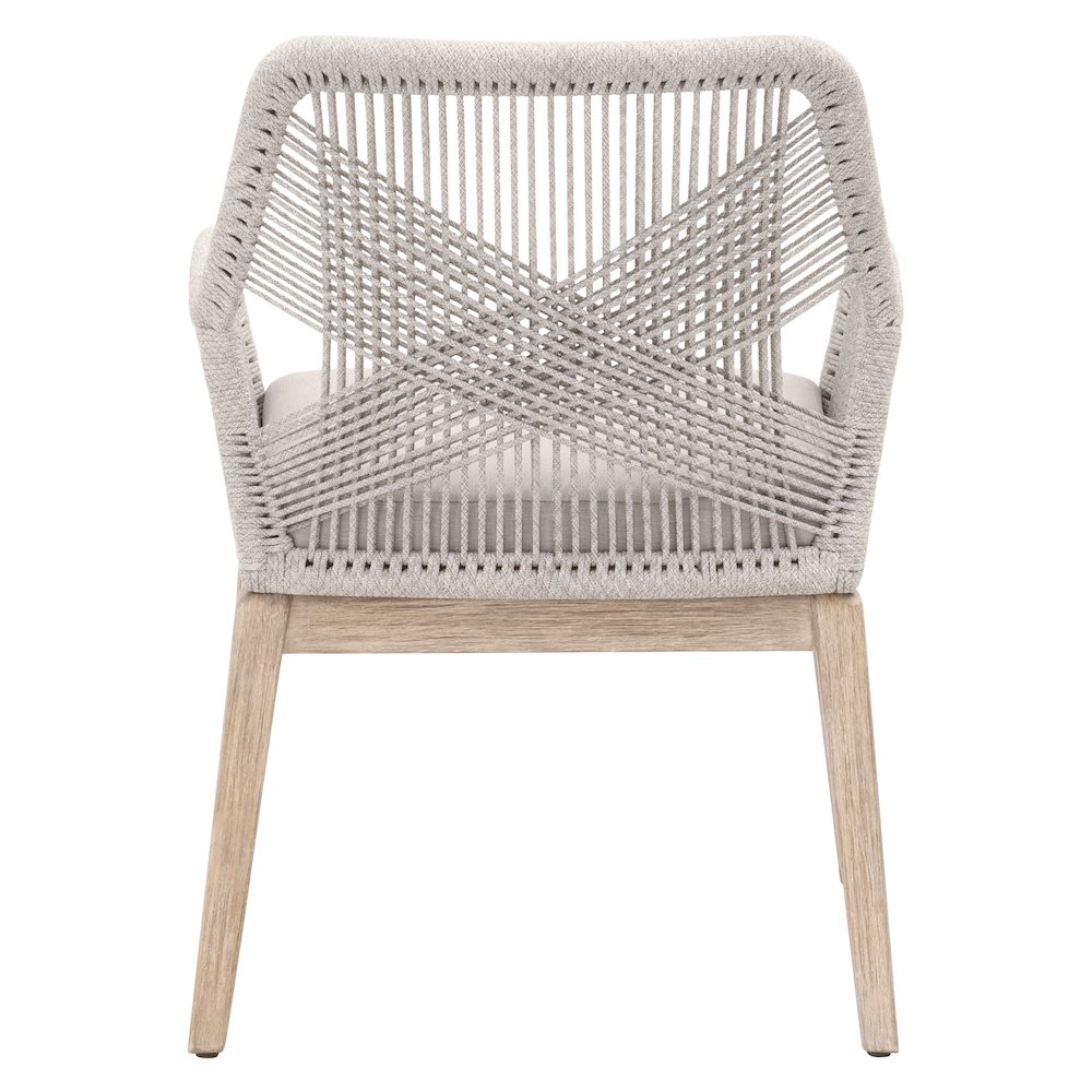 Woven Transitional Loom Arm Chair, Set of 2. Picture 5