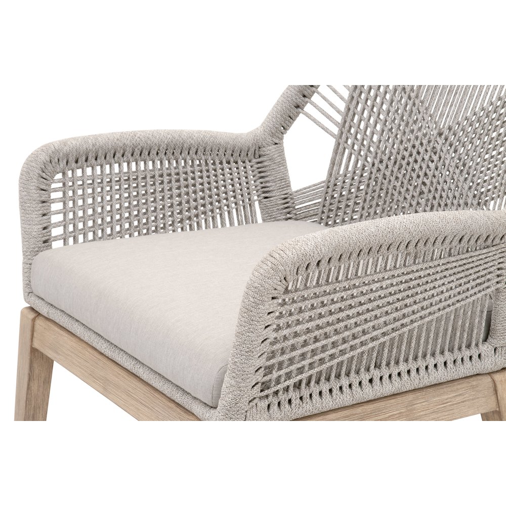 Woven Transitional Loom Arm Chair, Set of 2. Picture 6