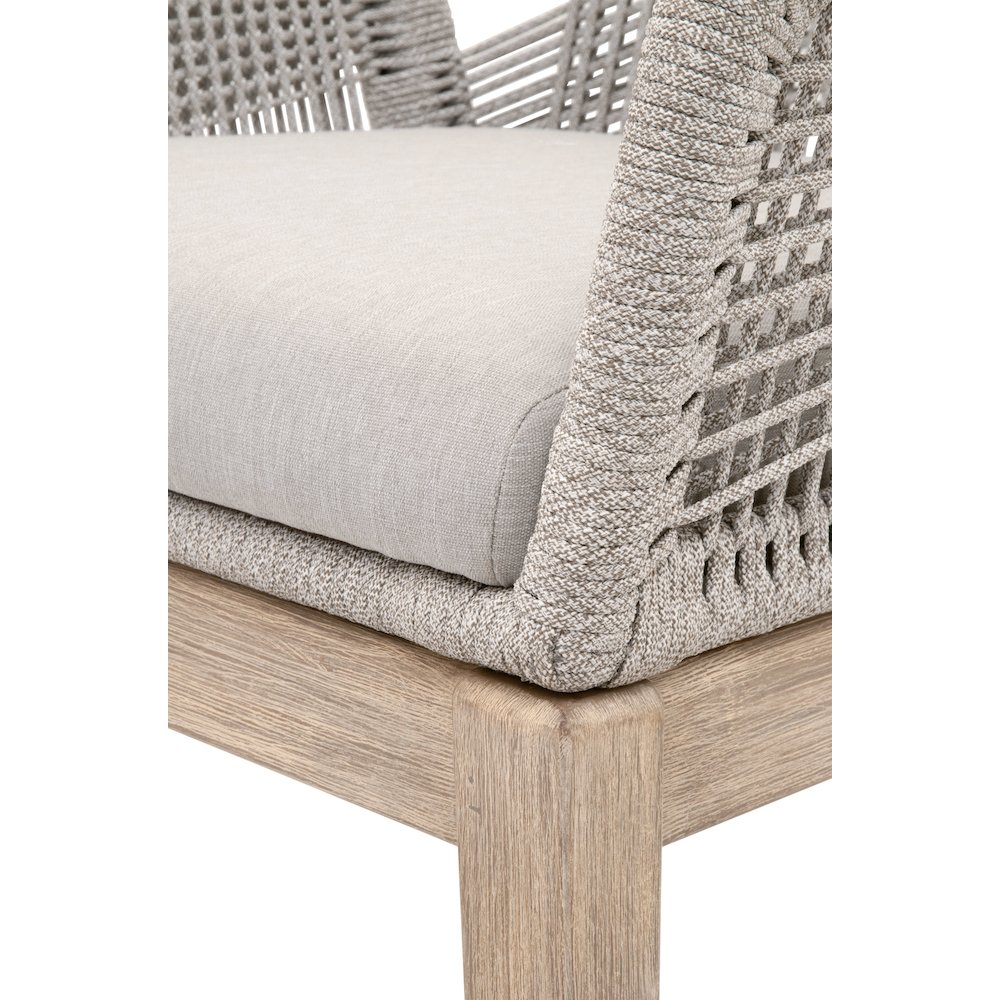 Woven Transitional Loom Arm Chair, Set of 2. Picture 7