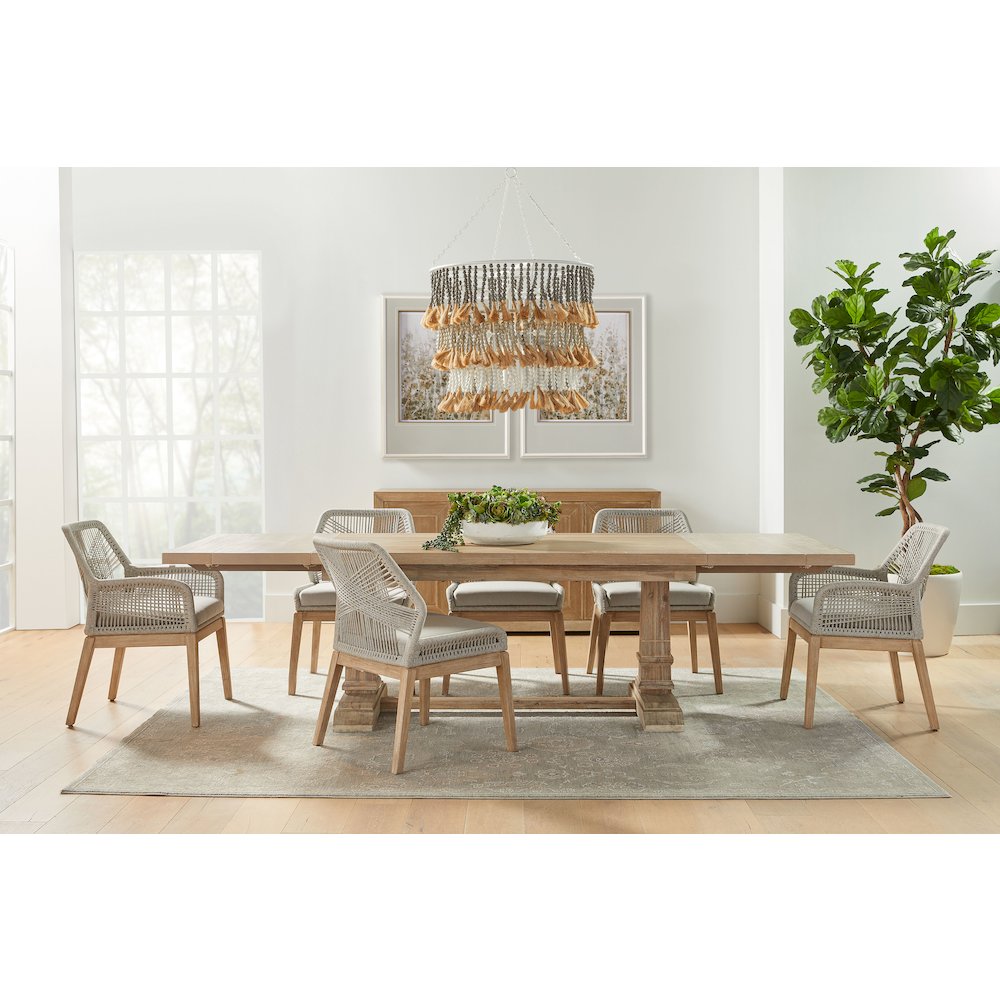 Woven Transitional Loom Arm Chair, Set of 2. Picture 9