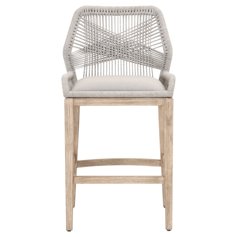 Woven Transitional Loom Barstool. Picture 1