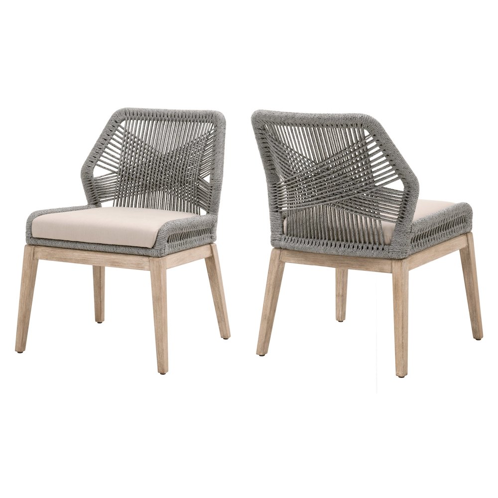 Woven Transitional Loom Dining Chair, Set of 2. Picture 9