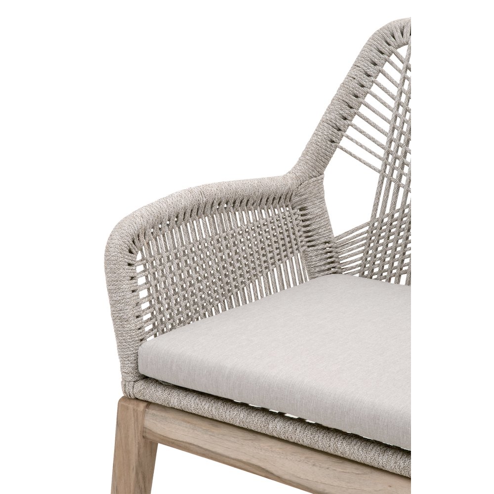 Woven - Outdoor  Transitional Loom Outdoor Arm Chair, Set of 2. Picture 6