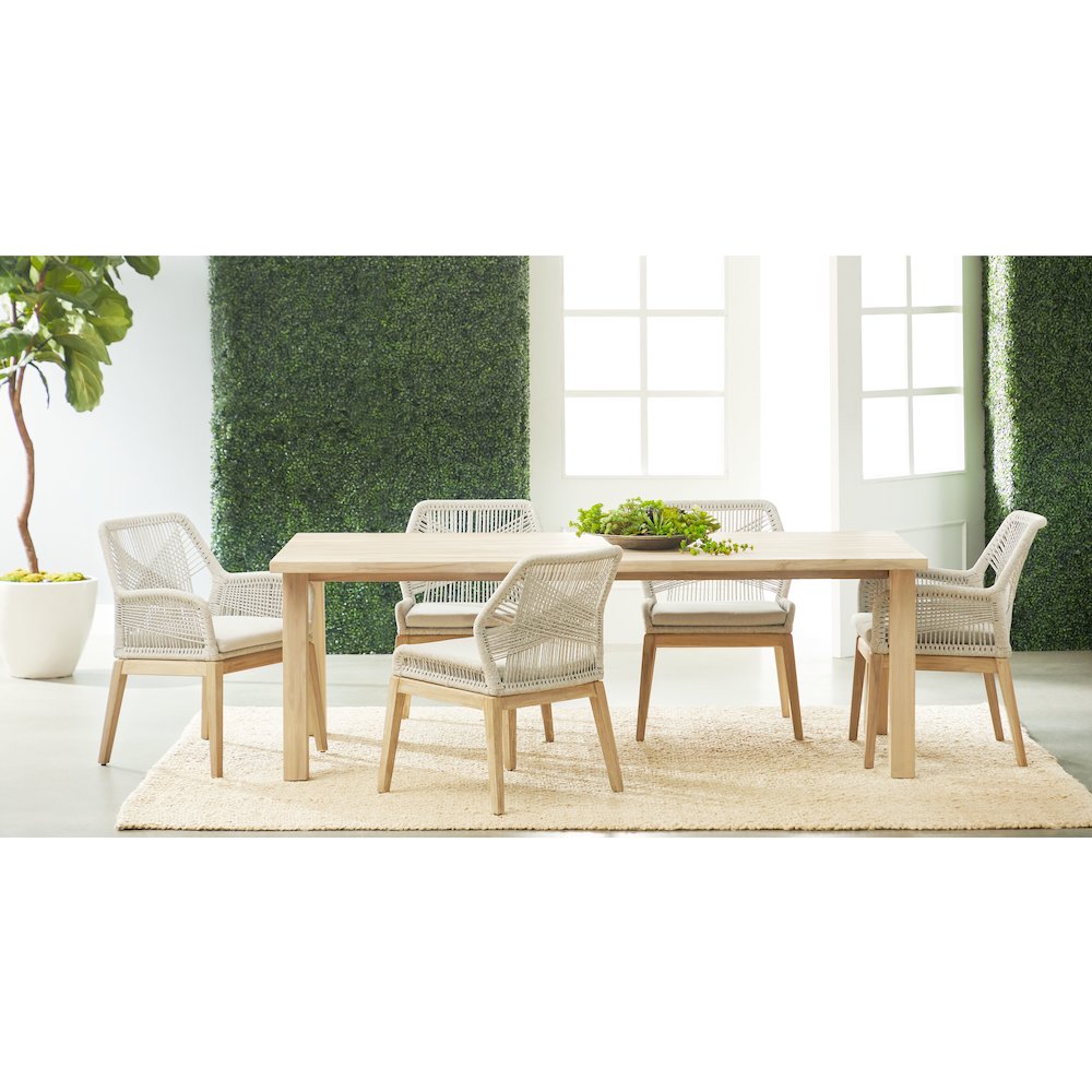 Woven - Outdoor  Transitional Loom Outdoor Arm Chair, Set of 2. Picture 7