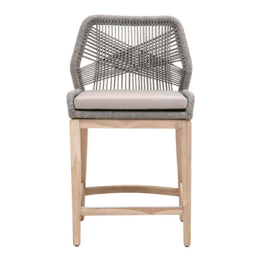 Woven - Outdoor  Transitional Loom Outdoor Counter Stool. Picture 1