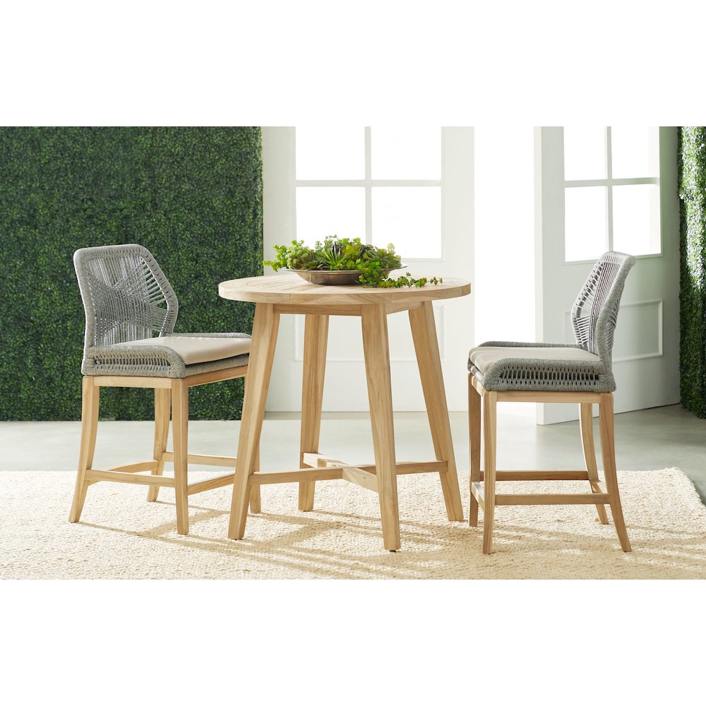 Woven - Outdoor  Transitional Loom Outdoor Counter Stool. Picture 15