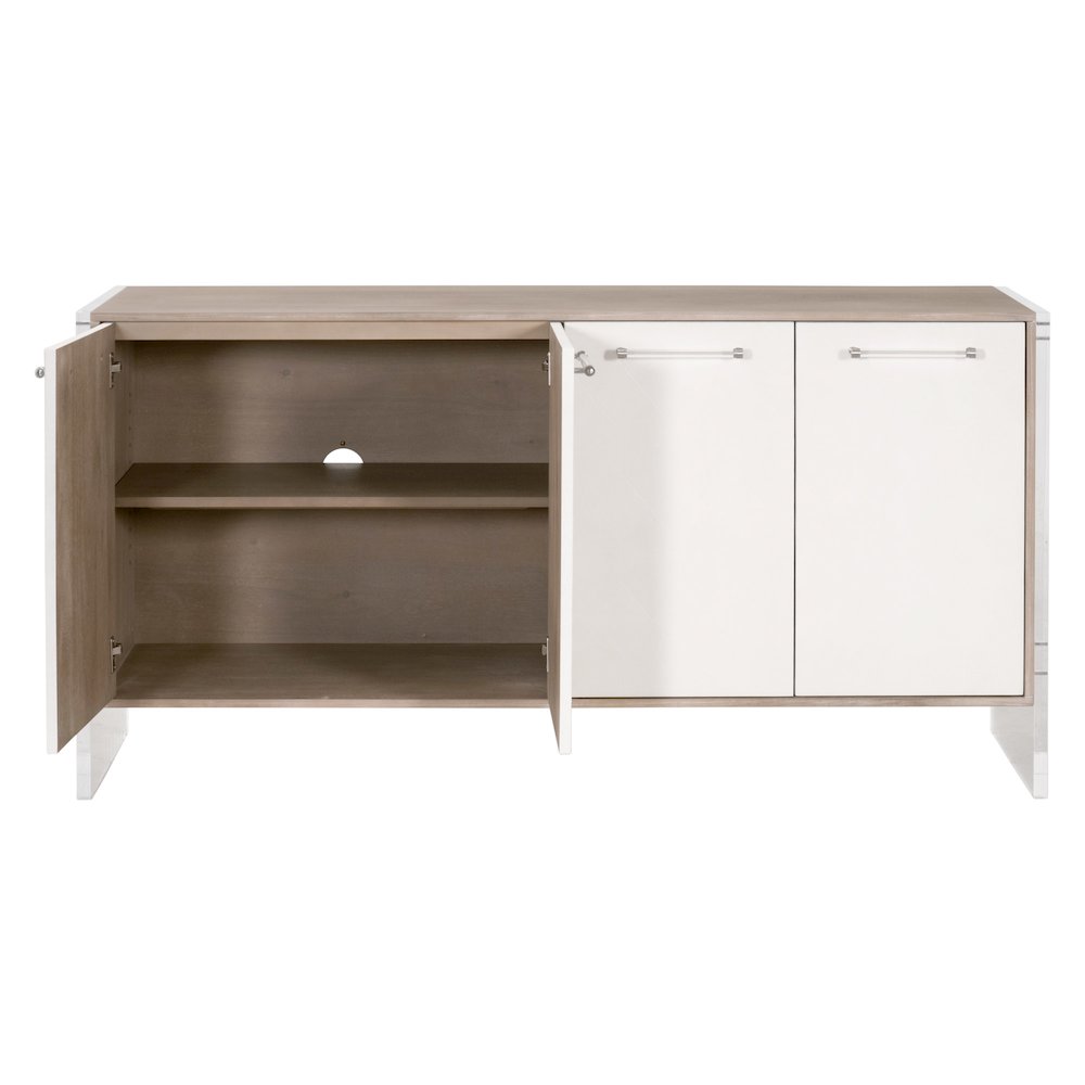 Traditions Transitional Lorin Shagreen Media Sideboard. Picture 4