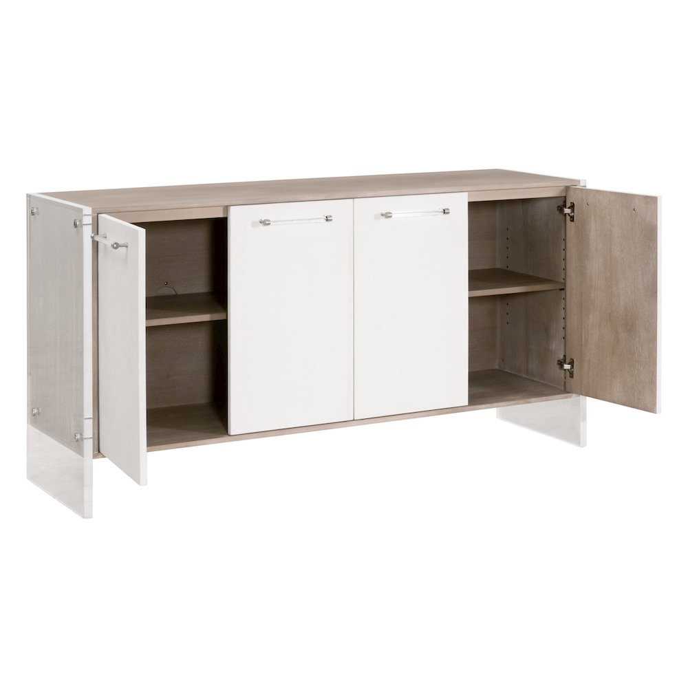 Traditions Transitional Lorin Shagreen Media Sideboard. Picture 6