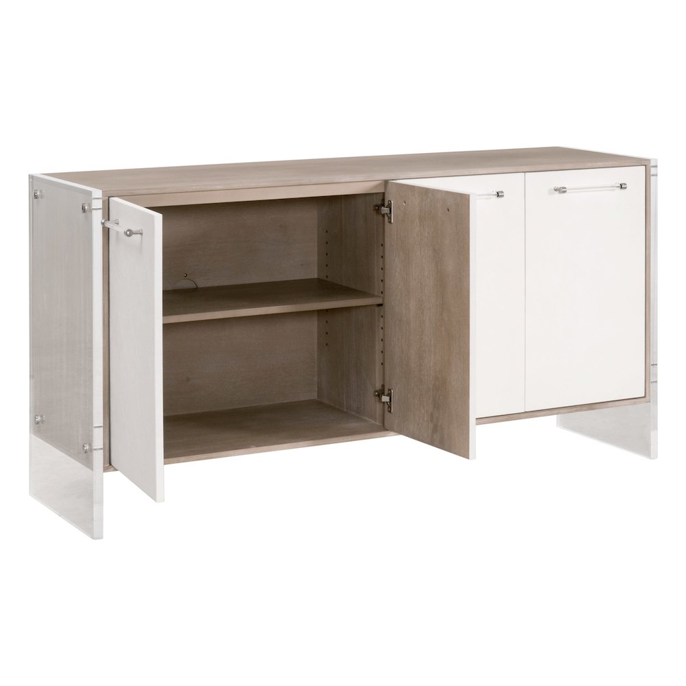 Traditions Transitional Lorin Shagreen Media Sideboard. Picture 7