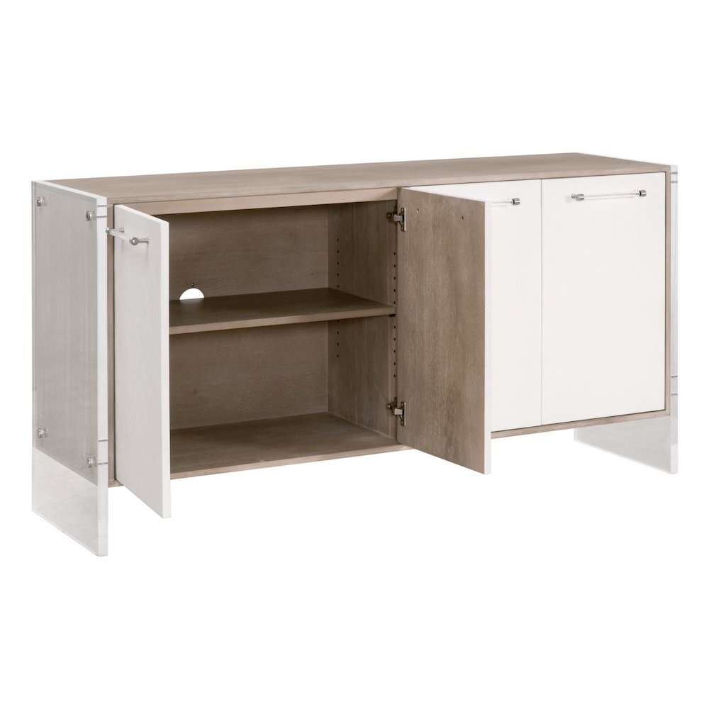 Traditions Transitional Lorin Shagreen Media Sideboard. Picture 8