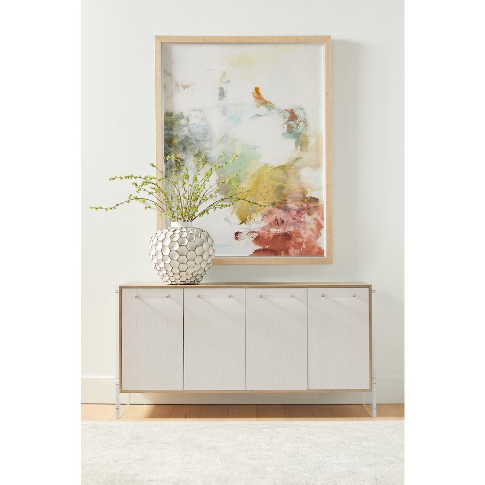 Traditions Transitional Lorin Shagreen Media Sideboard. Picture 16