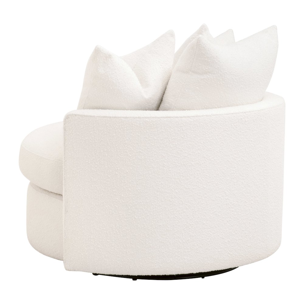 Stitch & Hand - Upholstery Transitional Lourne Petite Swivel Sofa Chair. Picture 4