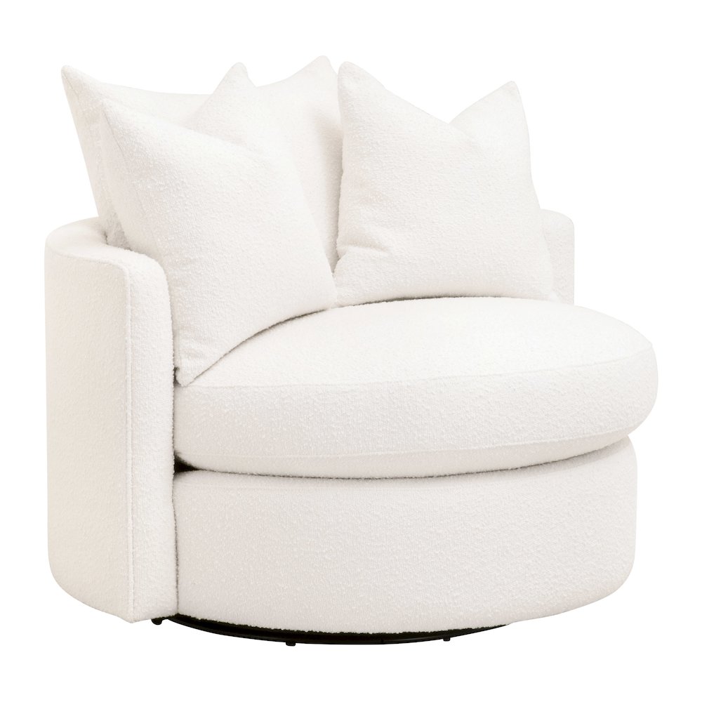 Stitch & Hand - Upholstery Transitional Lourne Petite Swivel Sofa Chair. Picture 8