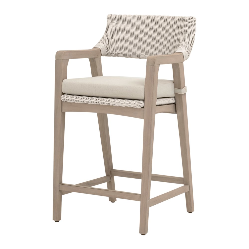 Woven - Outdoor  Transitional Lucia Outdoor Counter Stool. Picture 2