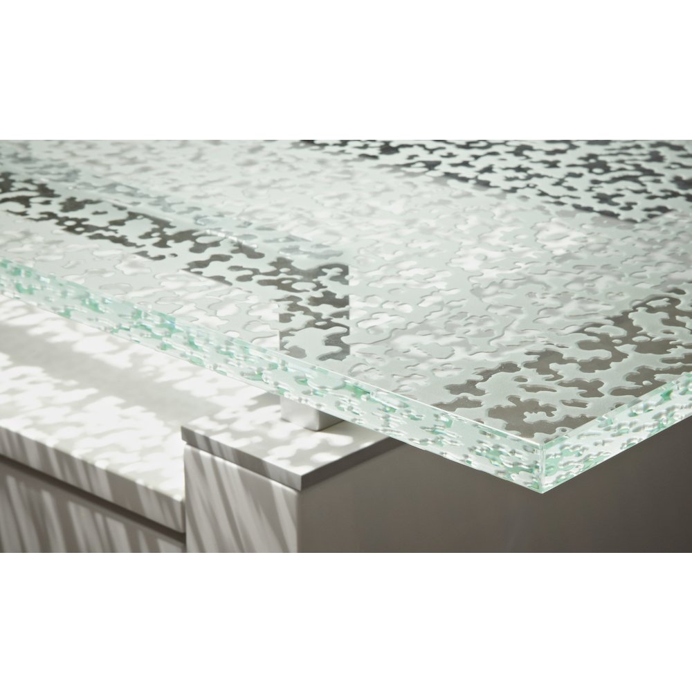 Krystal Contemporary Lunar 59" x 20" Console Table Top. Picture 2
