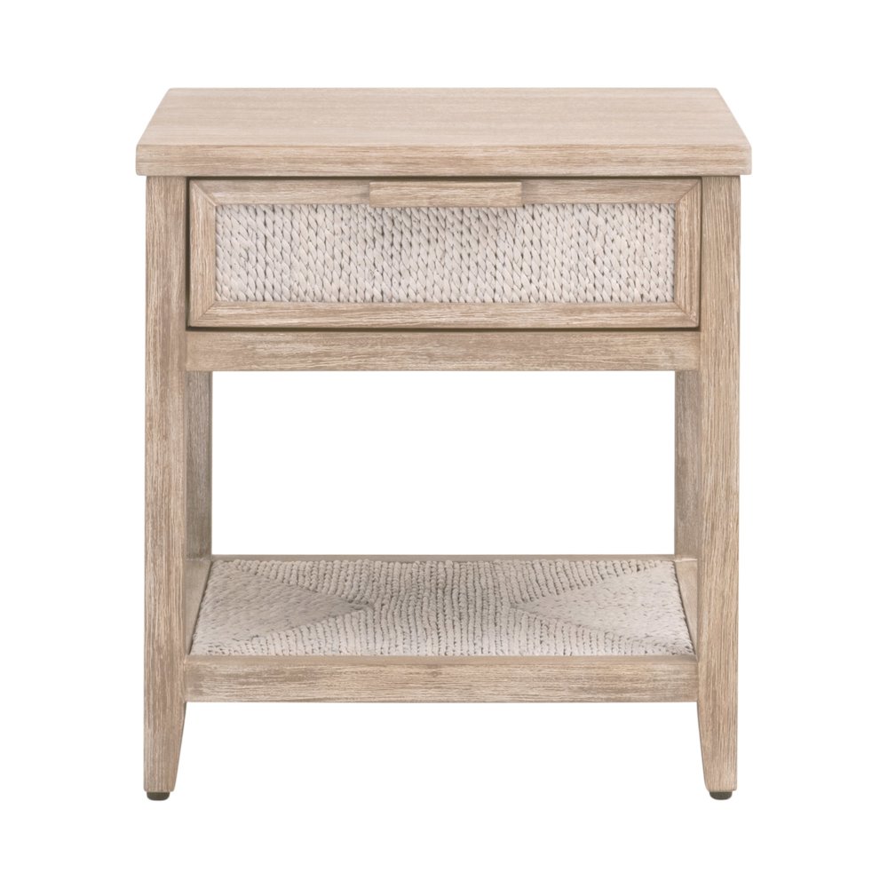 Woven Transitional Malay 1-Drawer Nightstand. Picture 1