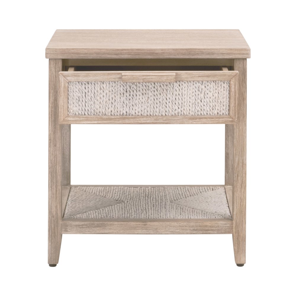 Woven Transitional Malay 1-Drawer Nightstand. Picture 2