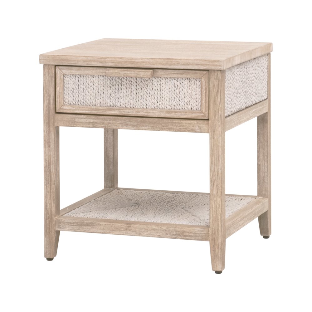 Woven Transitional Malay 1-Drawer Nightstand. Picture 3
