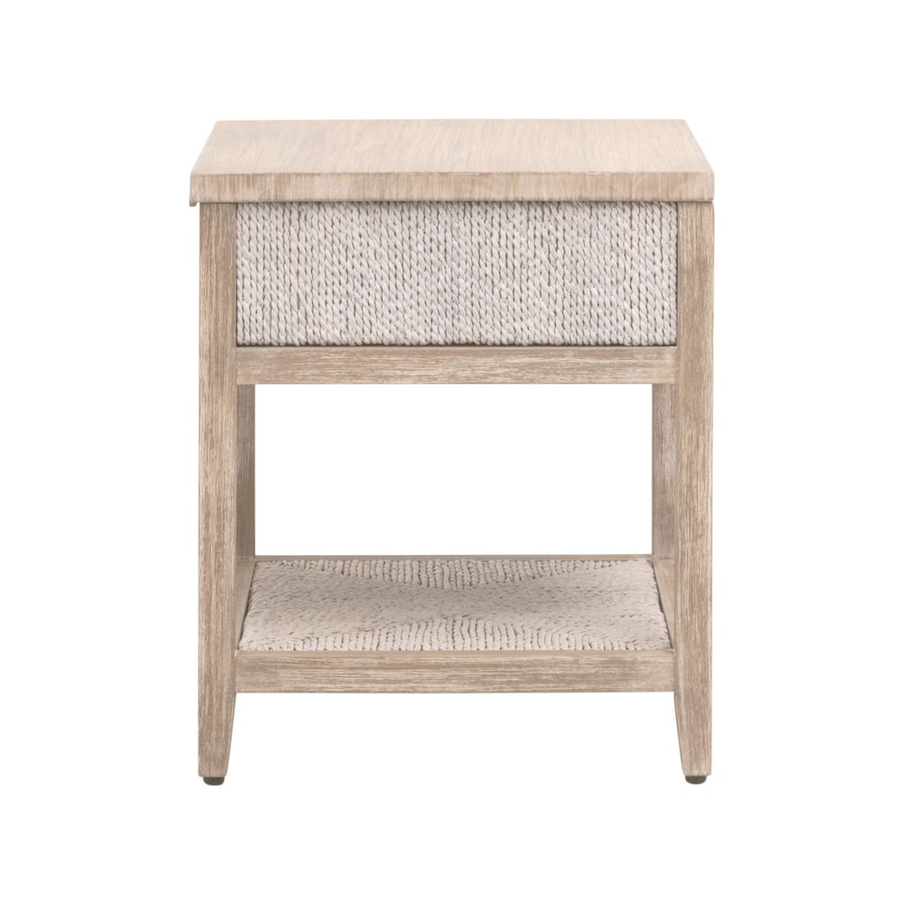 Woven Transitional Malay 1-Drawer Nightstand. Picture 5