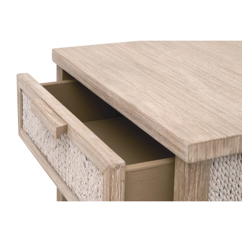 Woven Transitional Malay 1-Drawer Nightstand. Picture 8