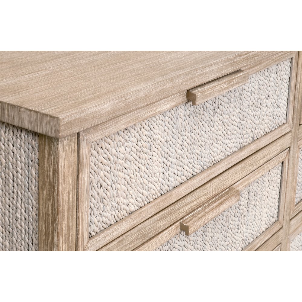Woven Transitional Malay 6-Drawer Double Dresser. Picture 6