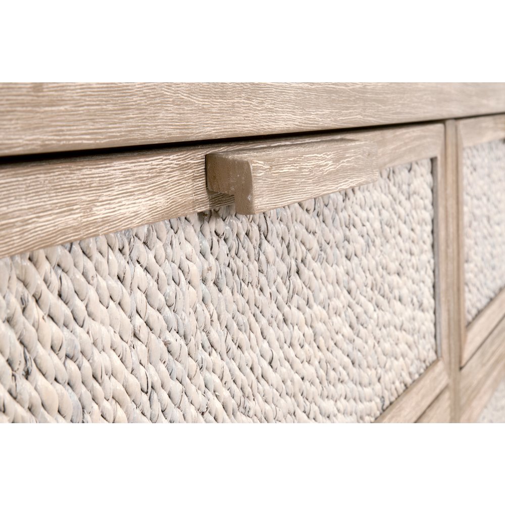 Woven Transitional Malay 6-Drawer Double Dresser. Picture 7