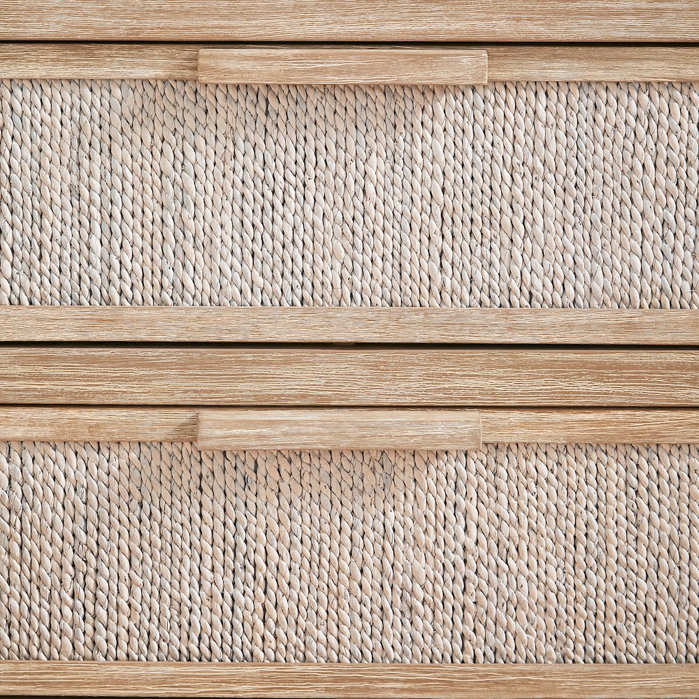 Woven Transitional Malay 6-Drawer Double Dresser. Picture 11