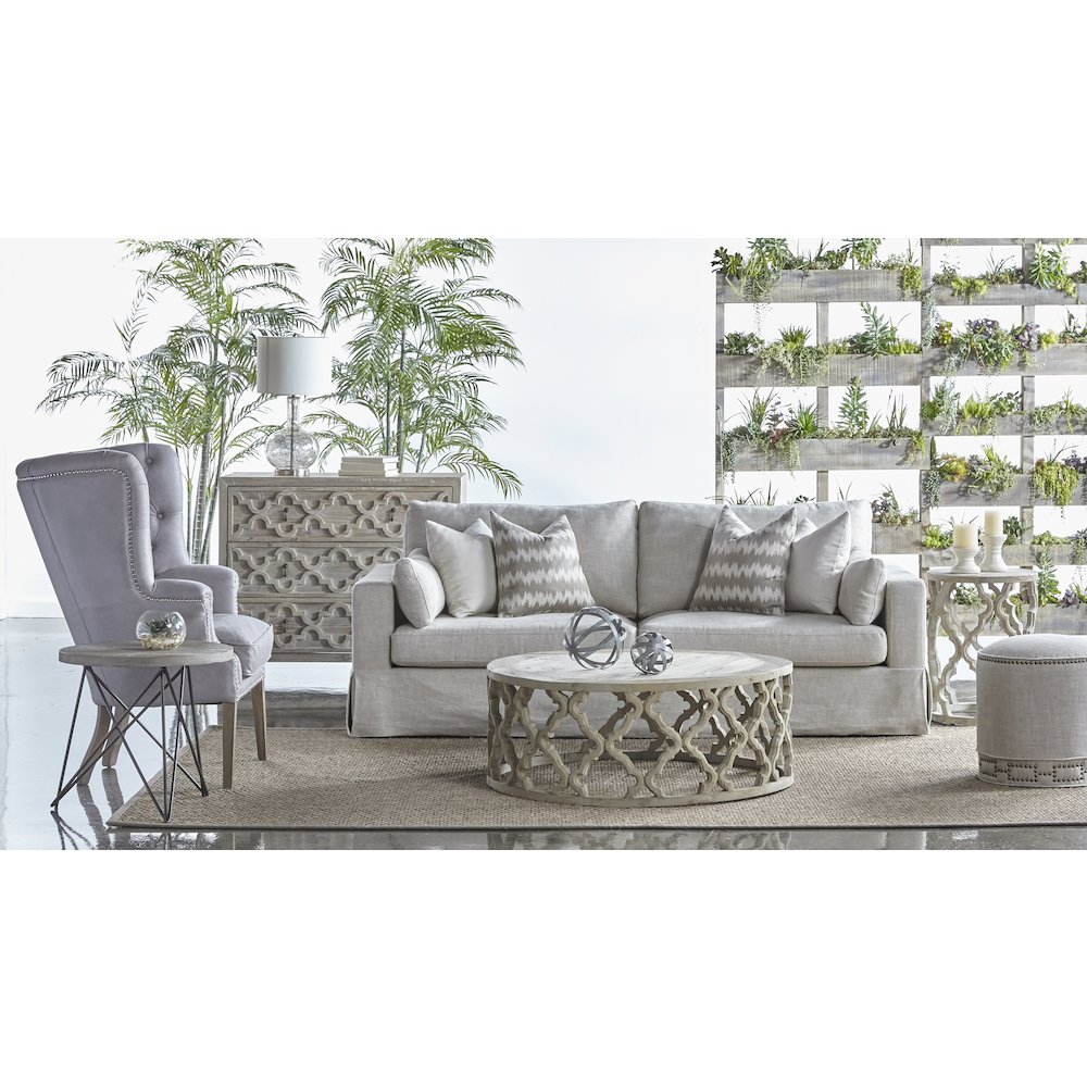 Essentials Transitional Marlow Ottoman. Picture 6