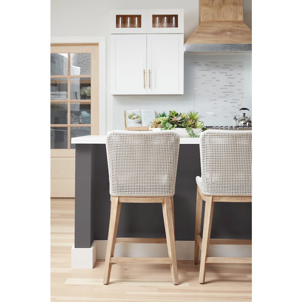 Woven Transitional Mesh Counter Stool. Picture 14