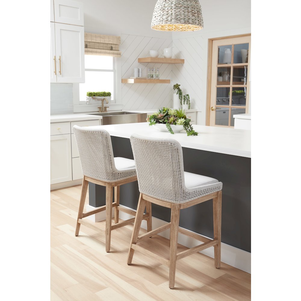 Woven Transitional Mesh Counter Stool. Picture 15