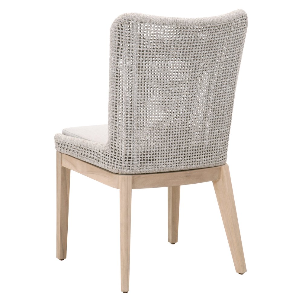 Woven - Outdoor  Transitional Mesh Outdoor Dining Chair, Set of 2. Picture 5