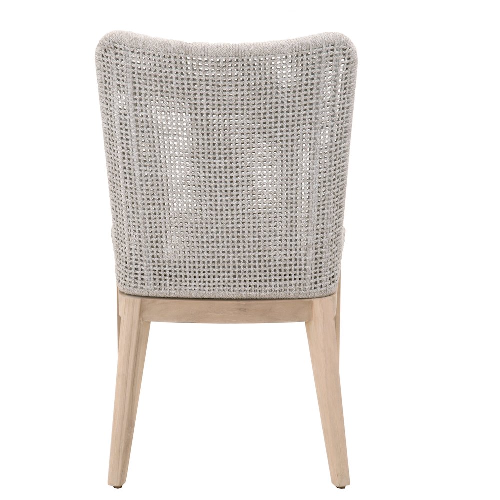 Woven - Outdoor  Transitional Mesh Outdoor Dining Chair, Set of 2. Picture 6
