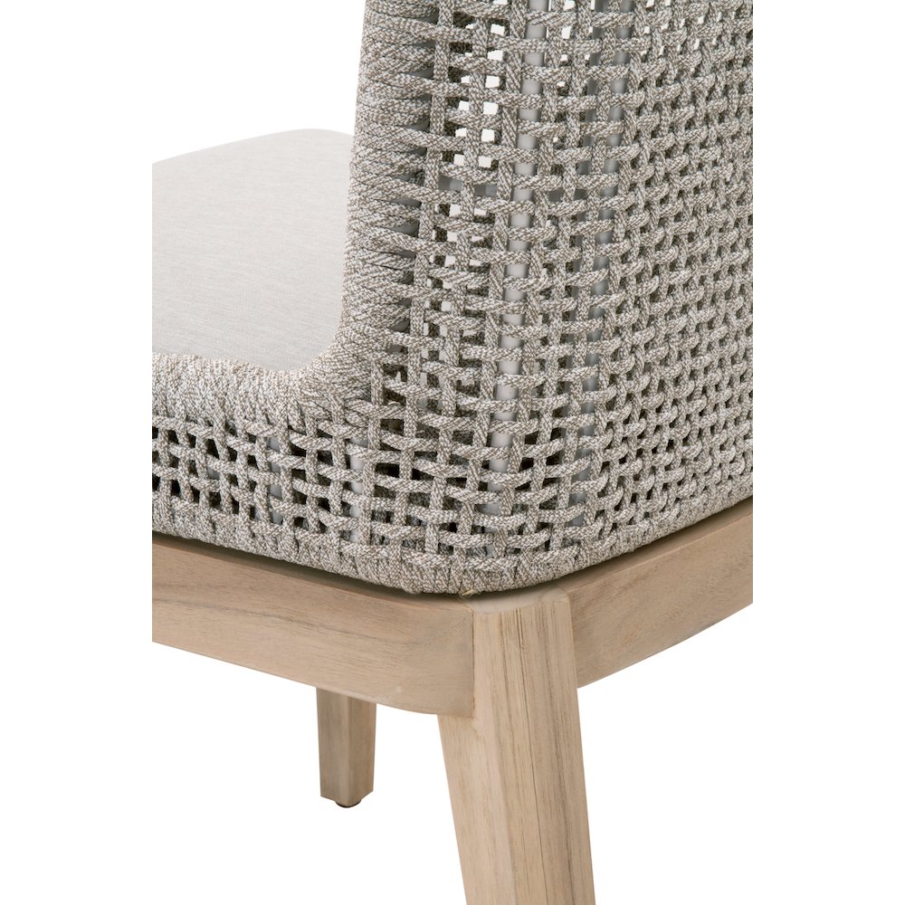 Woven - Outdoor  Transitional Mesh Outdoor Dining Chair, Set of 2. Picture 7