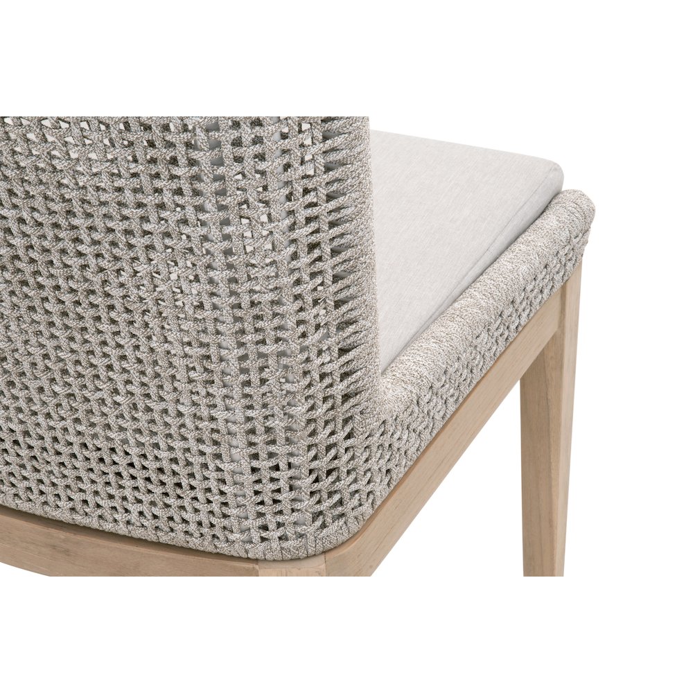 Woven - Outdoor  Transitional Mesh Outdoor Dining Chair, Set of 2. Picture 8