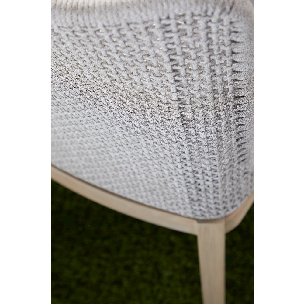 Woven - Outdoor  Transitional Mesh Outdoor Dining Chair, Set of 2. Picture 10