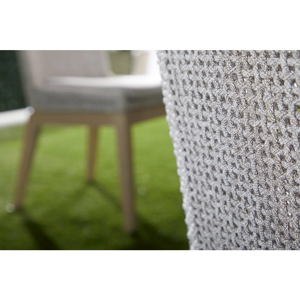 Woven - Outdoor  Transitional Mesh Outdoor Dining Chair, Set of 2. Picture 11
