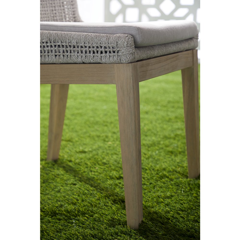 Woven - Outdoor  Transitional Mesh Outdoor Dining Chair, Set of 2. Picture 13
