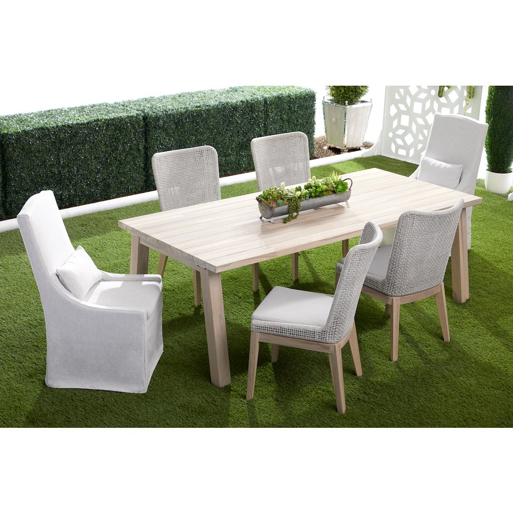 Woven - Outdoor  Transitional Mesh Outdoor Dining Chair, Set of 2. Picture 15