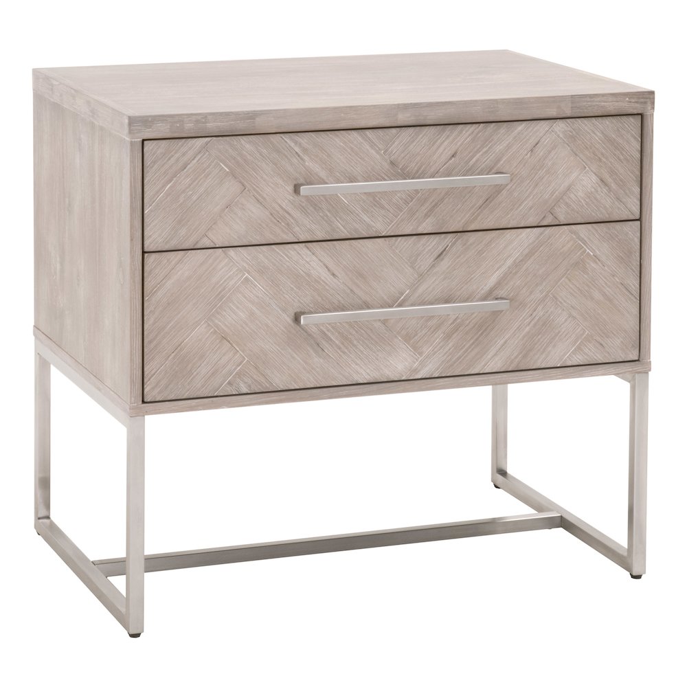 Traditions Transitional Mosaic 2-Drawer Nightstand. Picture 3